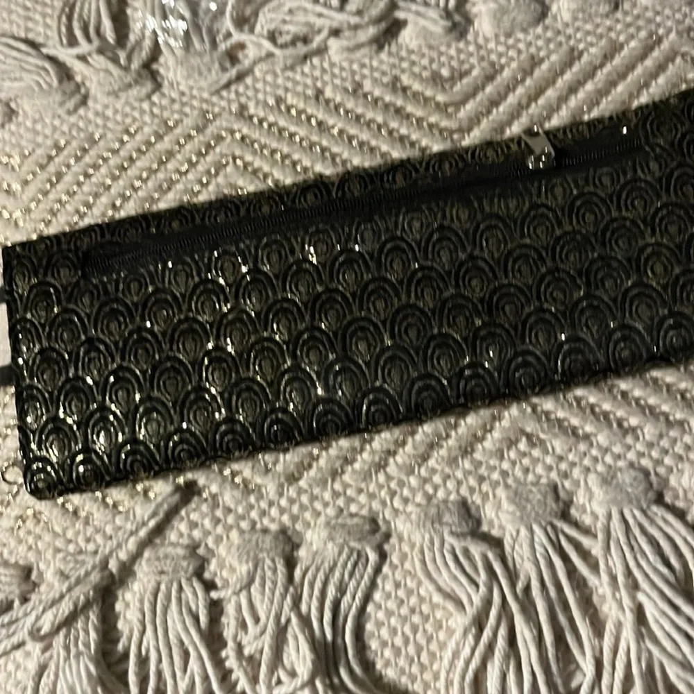 Black & Gold Fabric Evening Bag
